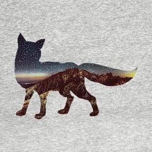 Nightsky Mountain Fox T-Shirt